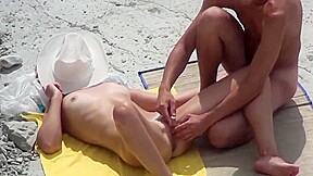 junior beach couple