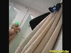on shower wall captured pregnant gadget