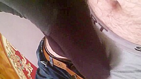 sockjob tease through boxers  cum in pants  not my work 