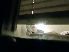 spy BBW wife from window