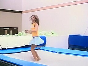 teen 18+ Gymnastics Model Trampoline Fail