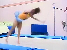 teen 18+ Gymnastics Model Trampoline Fail