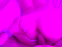 teen 18+ Pussy Fucked Hard In Neon Lights - Pov