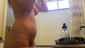 teen 18+ Step mom Amy REAL SPY shower 1B