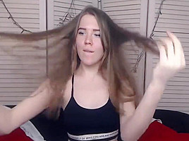 teen 18+ With Nipple Piercing Playing Her Pussy