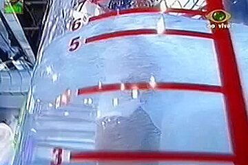 under water stunning ass upskirt and enormous tits in a game show