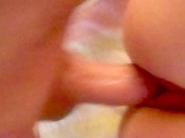 wife pink toes footjob upclose fucking