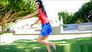wonder woman cosplay public nudity
